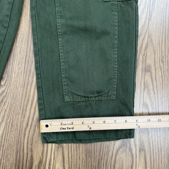 Universal Thread Pants Womens 4 Green Barrel Horseshoe Crop Cargo Cotton Twill - Picture 12 of 12